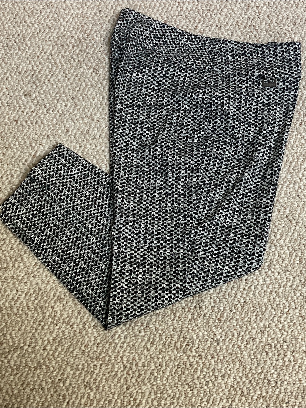 Peck & Peck Black and White Cropped Pants